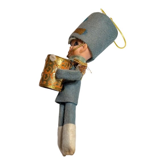 VTG Felt Pixie Elf Boy Drummer Christmas Ornament JAPAN Hanging Decor - Picture 3 of 7